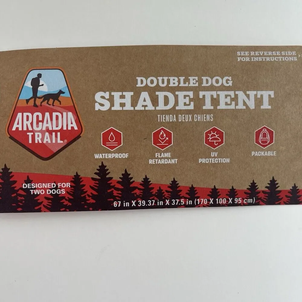 Arcadia Trail™ Outdoor Double Dog Shade Tent Waterproof Packable Flame Retardant